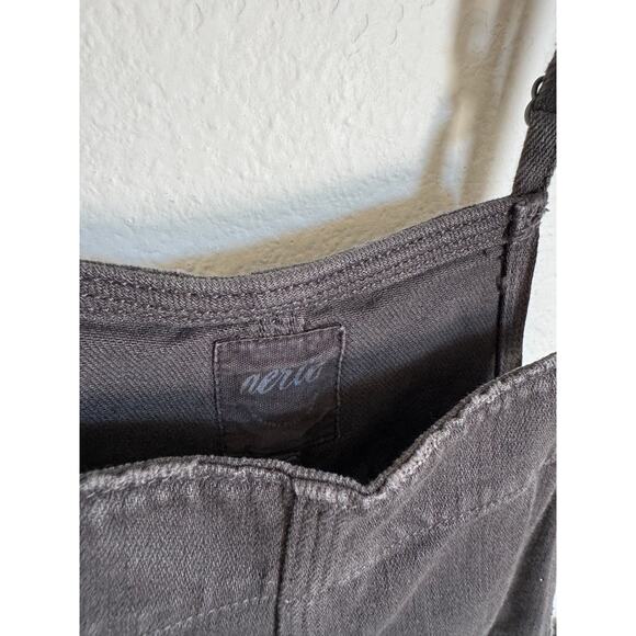 NWT Aerie Double Strap Shortall Smoked Gray Size Small Overall Shorts - Picture 11 of 12